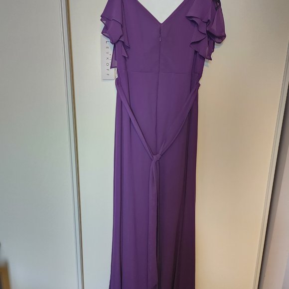 NWT Bridesmaid Dress Bill Levkoff Unworn & Unaltered Flutter sleeve A-line - Picture 2 of 5